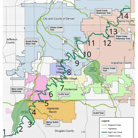 High Line Canal Trail 14 Segments - Denver By Foot
