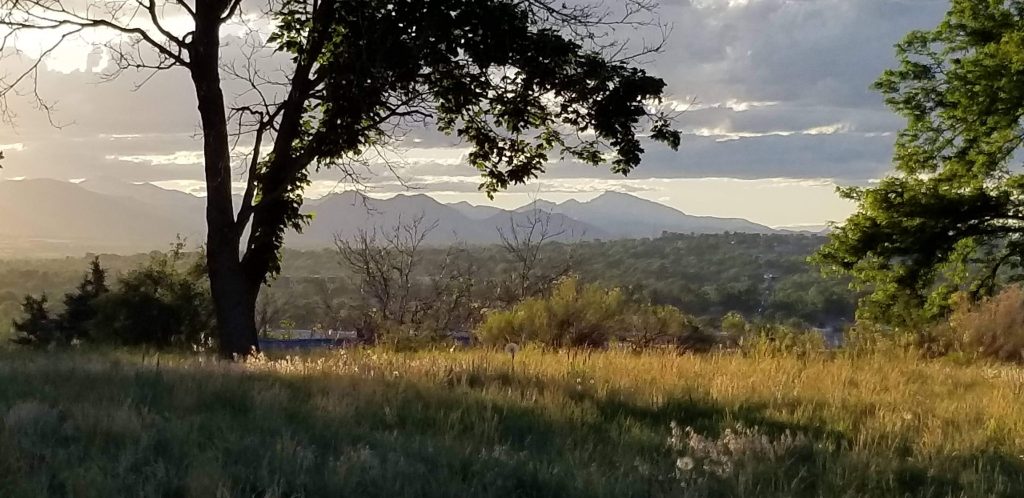 sunset view over clear creek valley